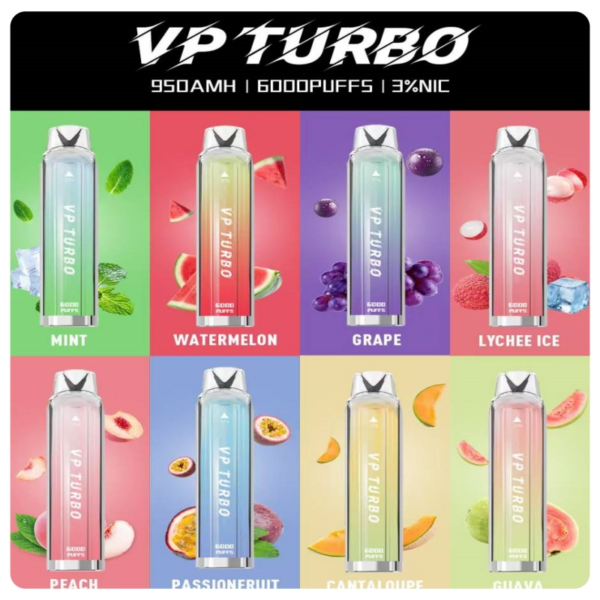VP TURBO 6000口 一次性電子煙｜950mAh 電池｜Type-C 充電｜12款水果口味｜台灣現貨