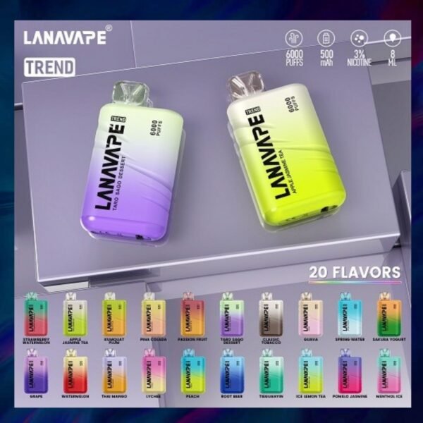 LANA 拋棄式電子煙 6000口｜大容量續航款｜20種口味可選｜台灣現貨