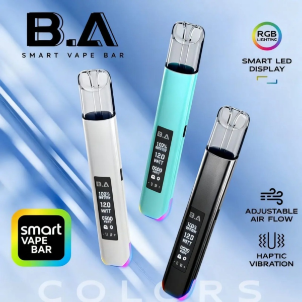 B.A Smart Vape Bar | 一代主機 搭載智慧 LED 螢幕與 RGB 燈光的電子煙桿